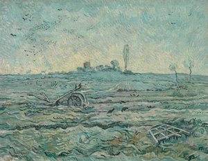 Schneebedecktes Feld mit Egge (nach Millet) von Vincent van Gogh